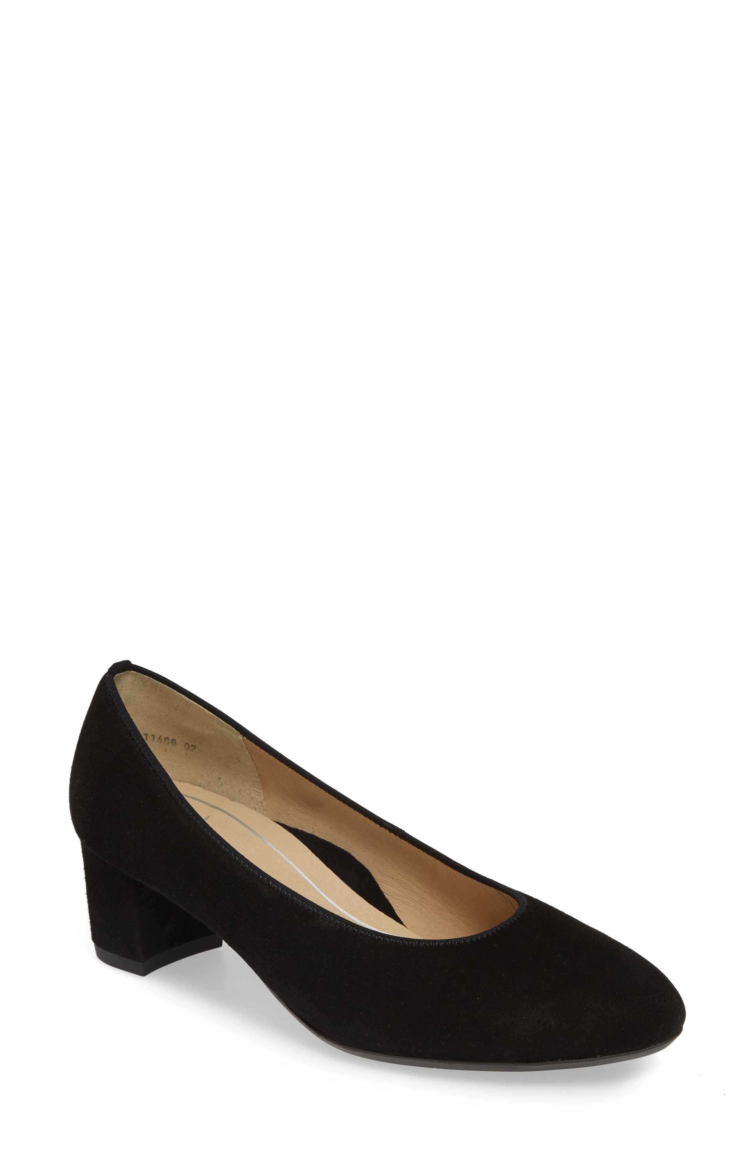 ara Kendall Pump, Main, color, Black Suede
