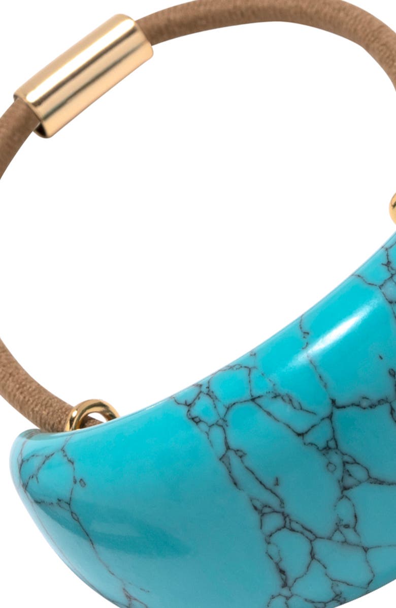 Jennifer Behr Winona Turquoise Ponytail Wrap, Alternate, color, Turquoise