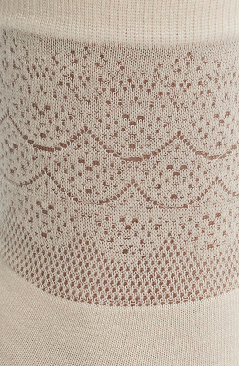 Hue Lace Cuff Crew Socks, Alternate, color, Blush