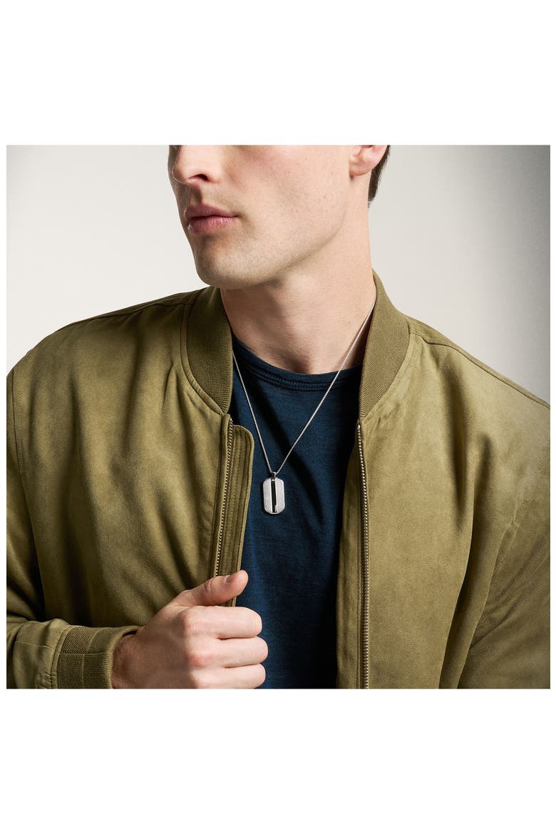 Men's Knox Dog Tag Pendant Necklace, Alternate, color, SILVER
