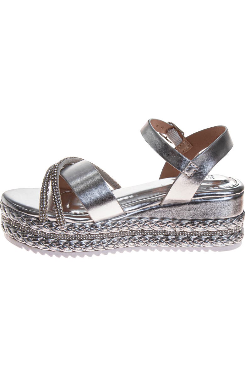 Badgley Mischka Collection Kids' Rhinestone Platform Sandal, Alternate, color,