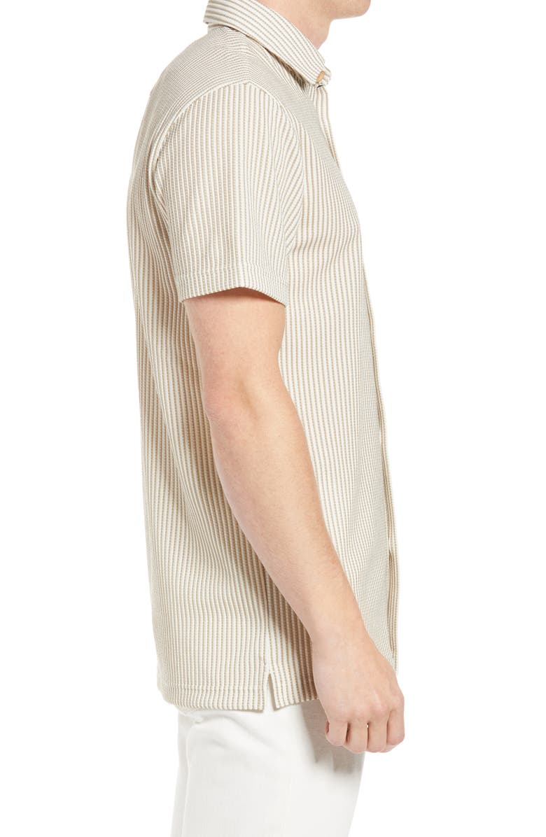 Ted Baker London Ramenn Stripe Short Sleeve Button-Up Shirt, Alternate, color,