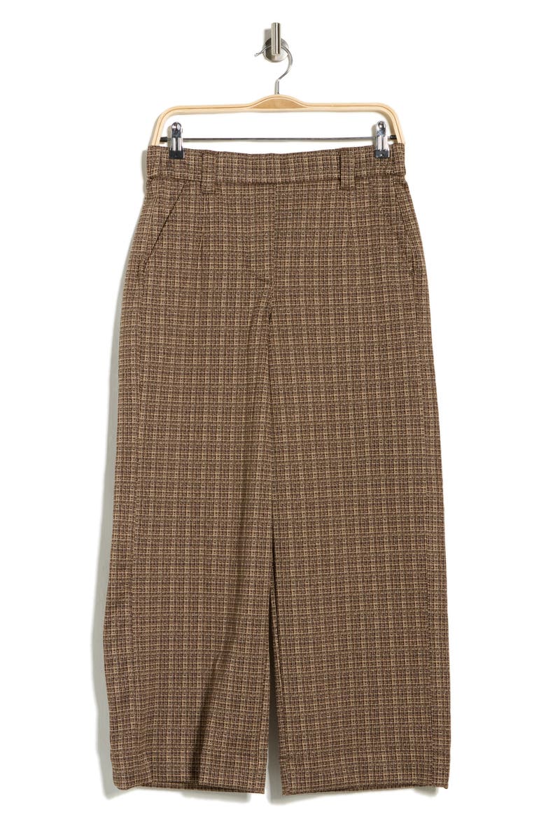 'Ab'leisure Sky Rise Wide Leg Pull-On Pants, Alternate, color, BROWN MULTI
