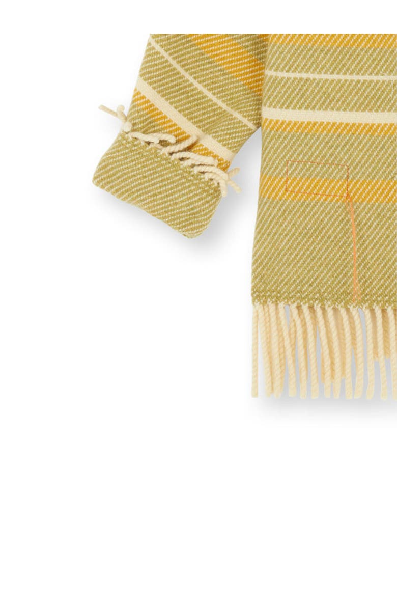 Fortela Woven Striped Hooded Poncho, Alternate, color, Green