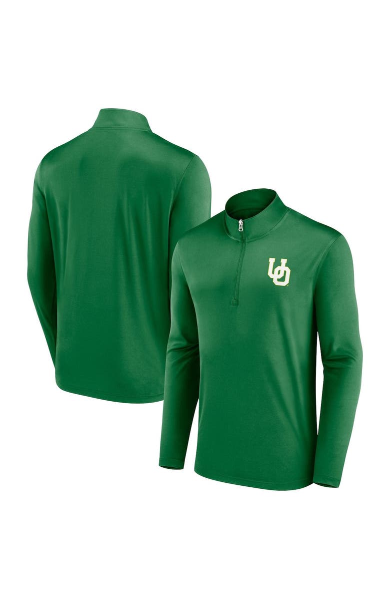 FANATICS Men's Fanatics Branded Green Oregon Ducks Underdog Mindset Quarter-Zip Top, Main, color, Green