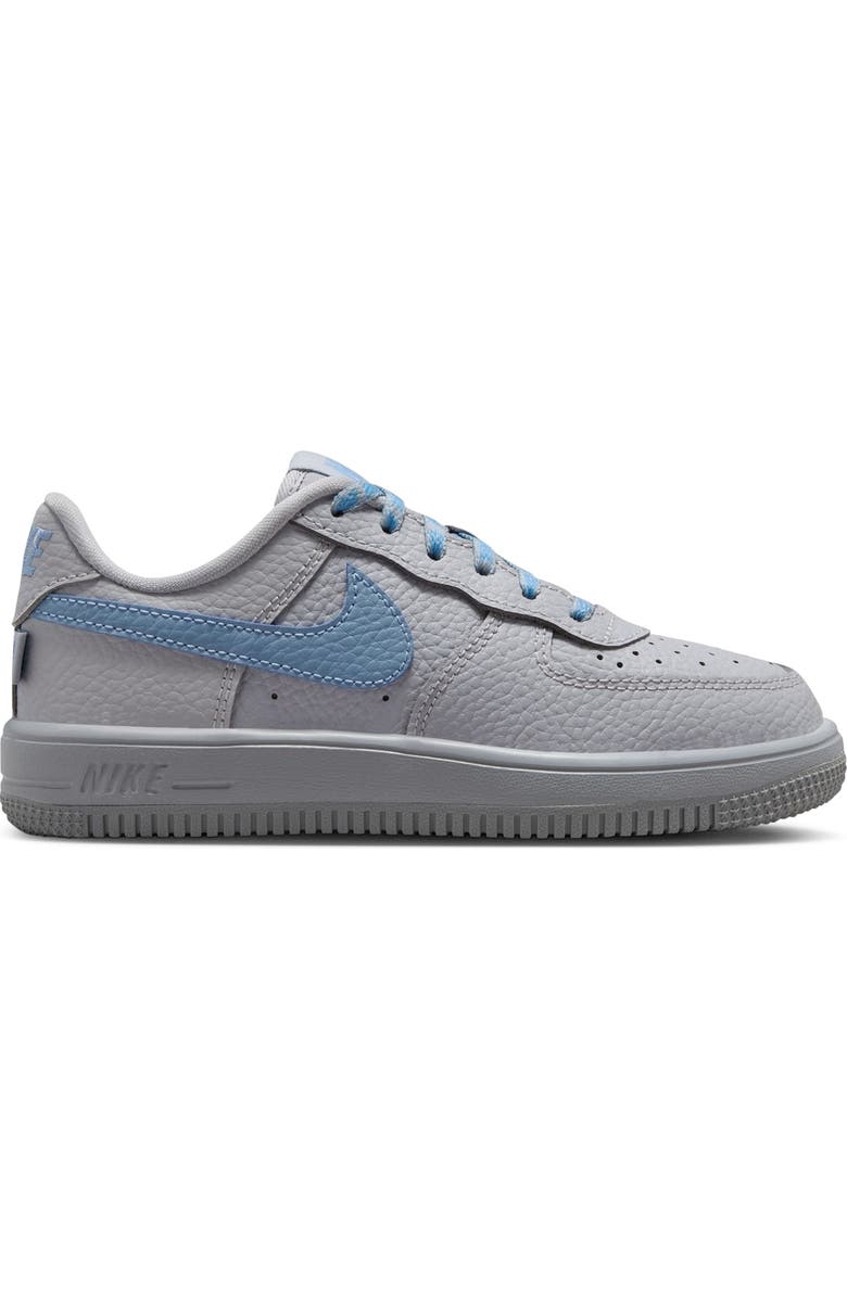 Nike Kids' Force 1 Low Basketball Sneaker, Alternate, color, Wolf Grey/ Work Blue
