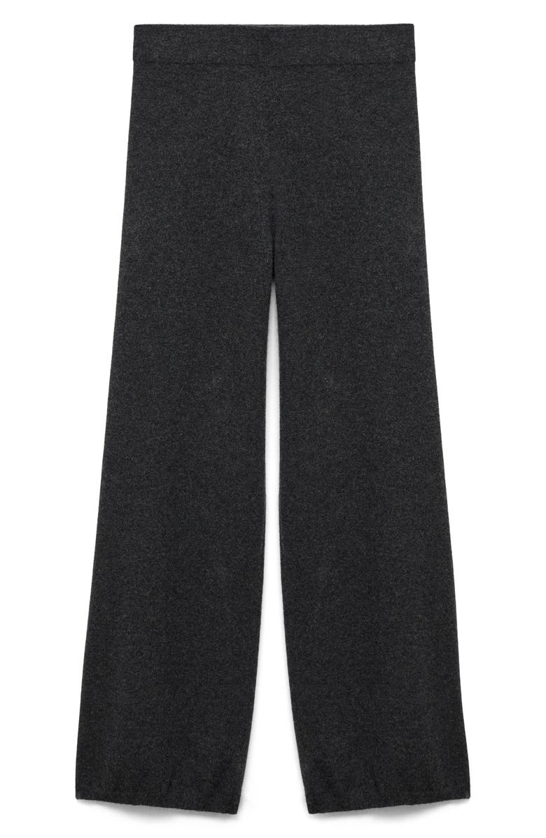 MANGO Cashmere Straight Leg Jogger Pants, Alternate, color, Charcoal