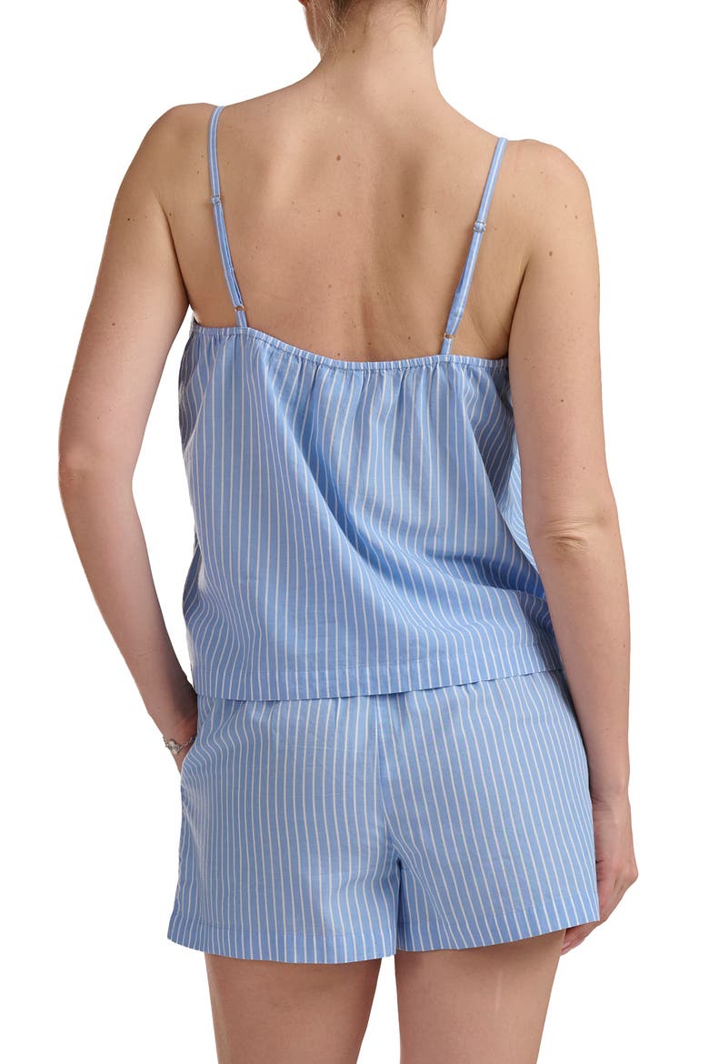 Stripe Cotton Poplin Pajamas, Alternate, color, HYDRANGEA