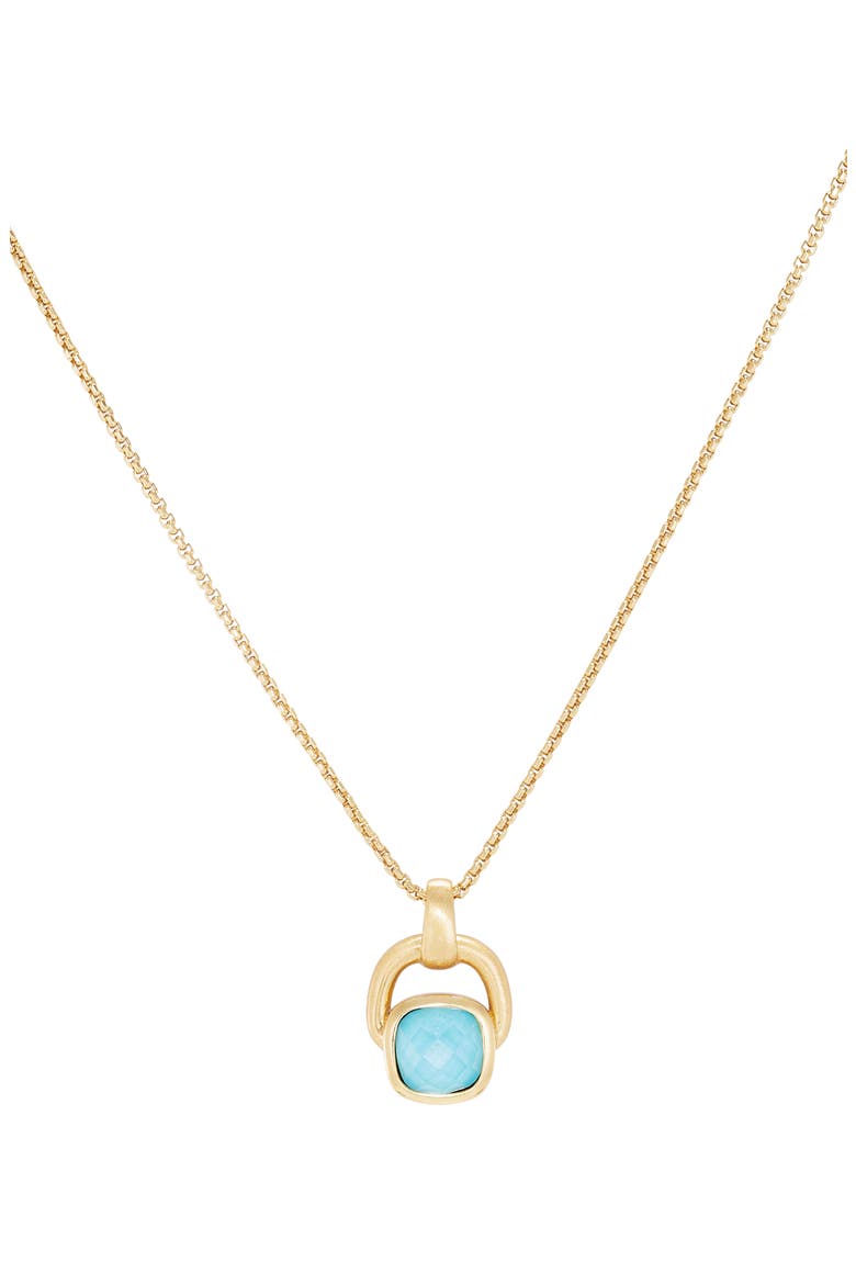 Monterey Pendant Necklace, Main, color, IRIDESCENT TURQ/ GOLD