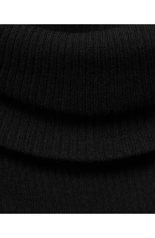 Shop Mango Off The Shoulder Long Sleeve Maxi Dress In Black