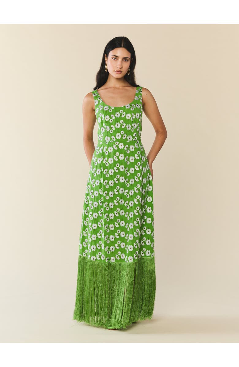 Eddy Hannah Dress, Main, color, Magnolia Green Embroidery