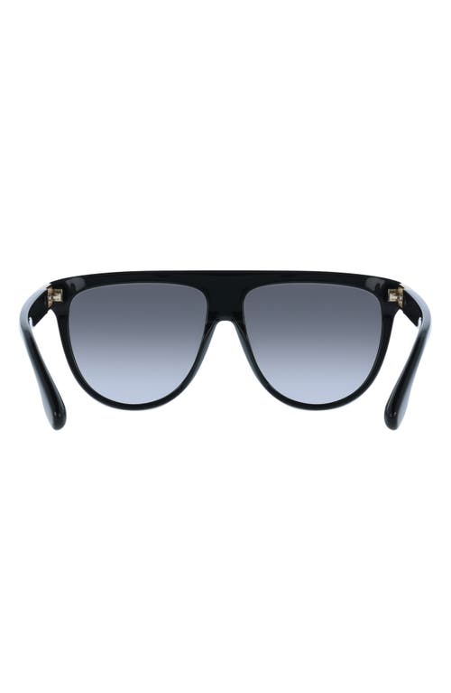 Victoria Beckham 58mm Aviator Sunglasses In Black