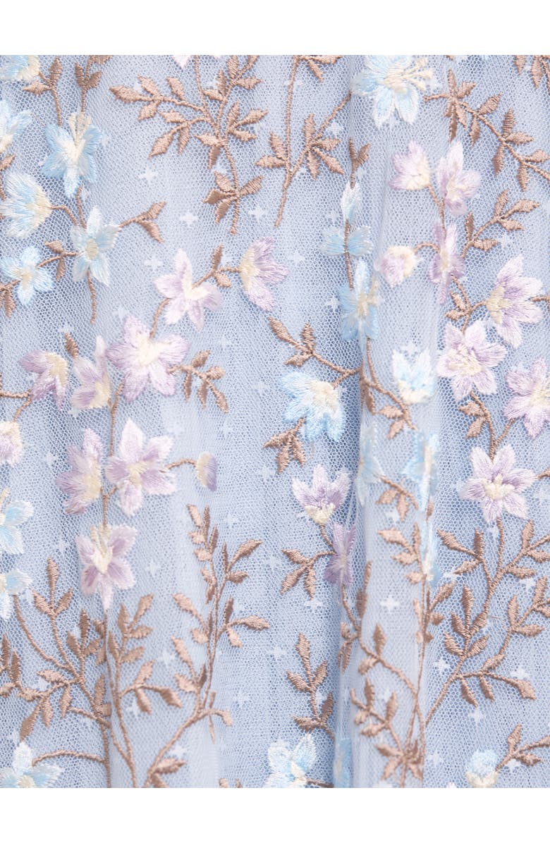 Needle & Thread Everett Bloom Round Neck Maxi Dress, Alternate, color, Dusk Blue/Multi