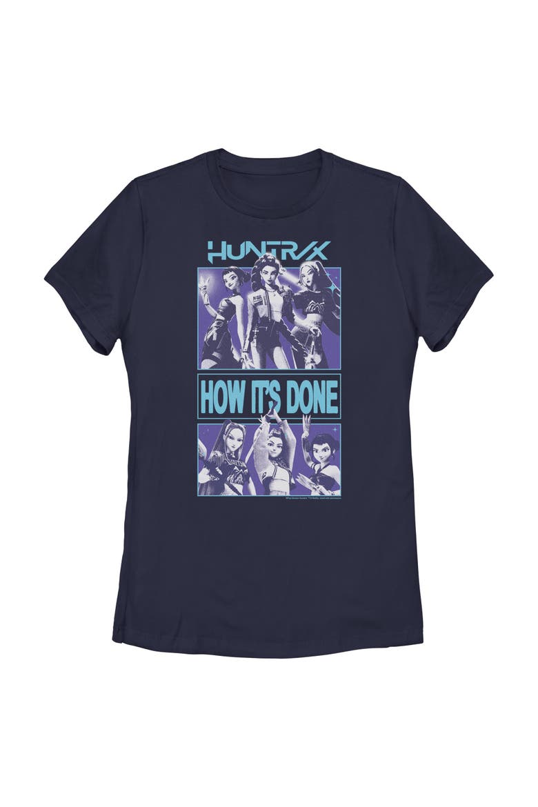 Women's KPop Demon Hunters Huntrix How It's Done  Graphic T-Shirt, Main, color, Navy Blue