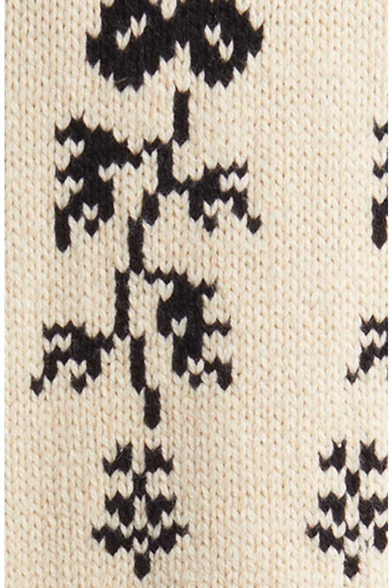 The Garden Lodge Shawl Collar Open Sweater, Alternate, color, CREAM/ BLACK
