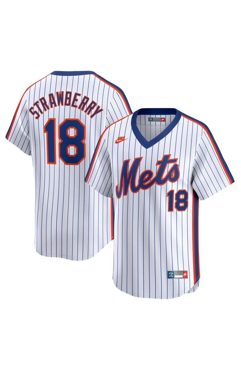 Nike Men's Nike Darryl Strawberry Navy New York Mets Throwback Cooperstown Limited Jersey, Alternate, color, Navy