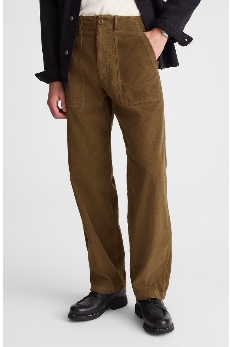 Corduroy Fatigue Pants, Main, color, WOODLAND BROWN