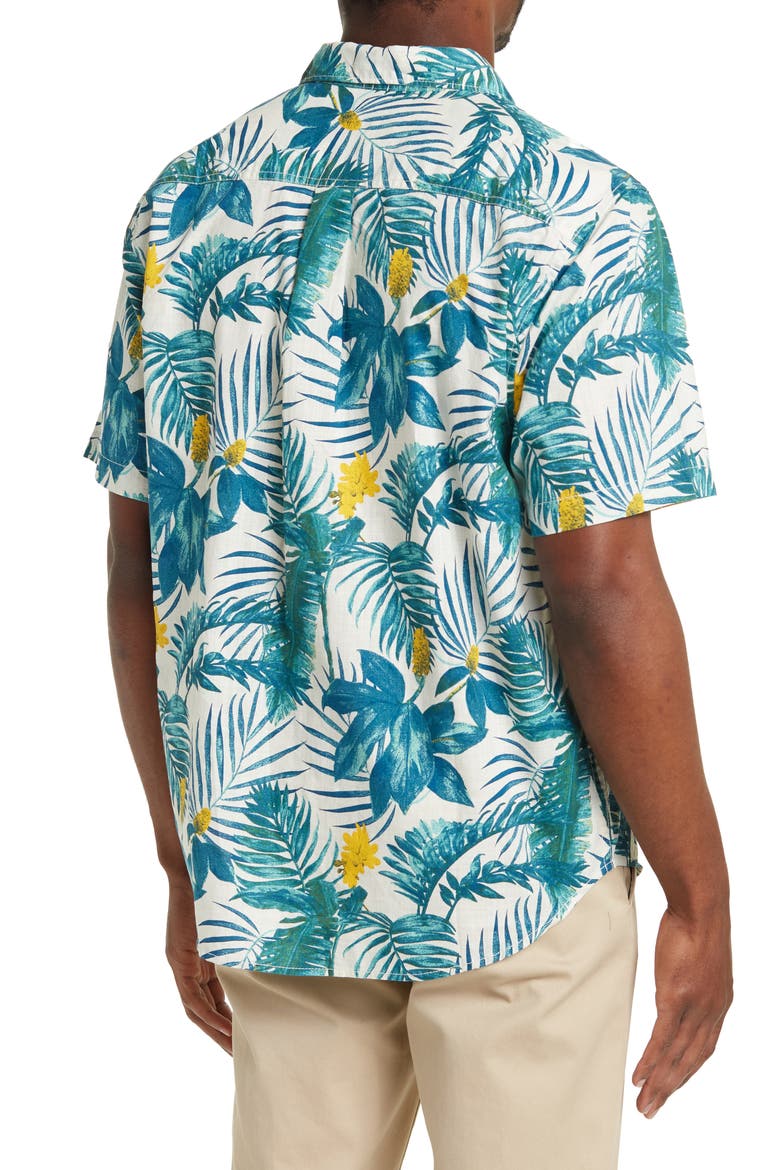 Canopy Flora Button-Up Shirt, Alternate, color, MARBLE CRE