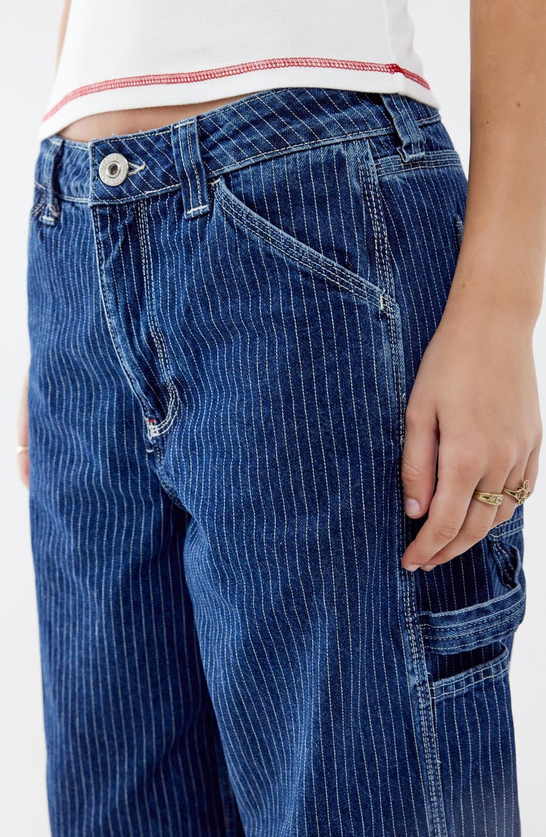 BDG Urban Outfitters Jaya Railroad Stripe Baggy Low Rise Wide Leg Carpenter Jeans, Alternate, color,
