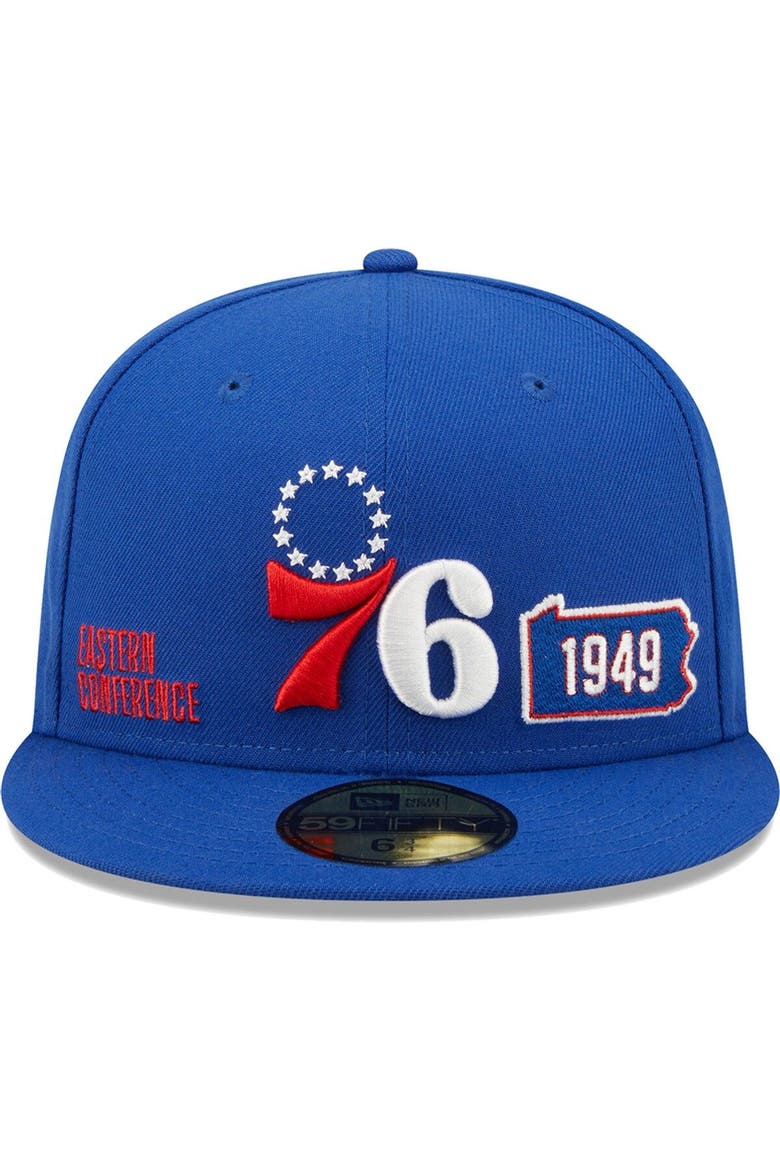 Men's New Era Royal Philadelphia 76ers Fall 22 Identity 59FIFTY Fitted Hat, Alternate, color, Royal