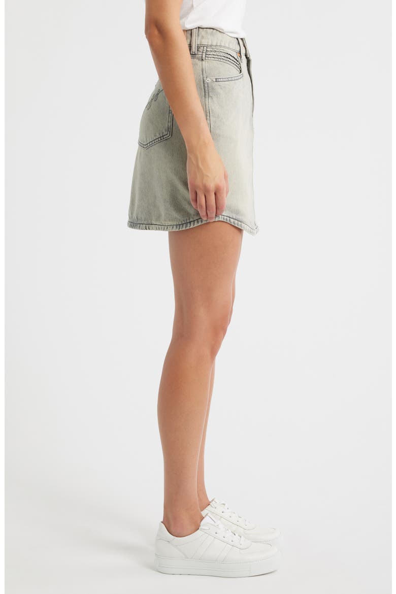 Curved Hem Denim Skirt, Alternate, color, GY