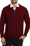 XRAY Rib Quarter Zip Sweater