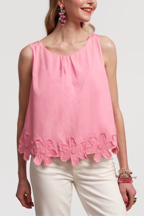 FRANCES VALENTINE FRANCES VALENTINE ZENNIA FLOWER HEM TANK