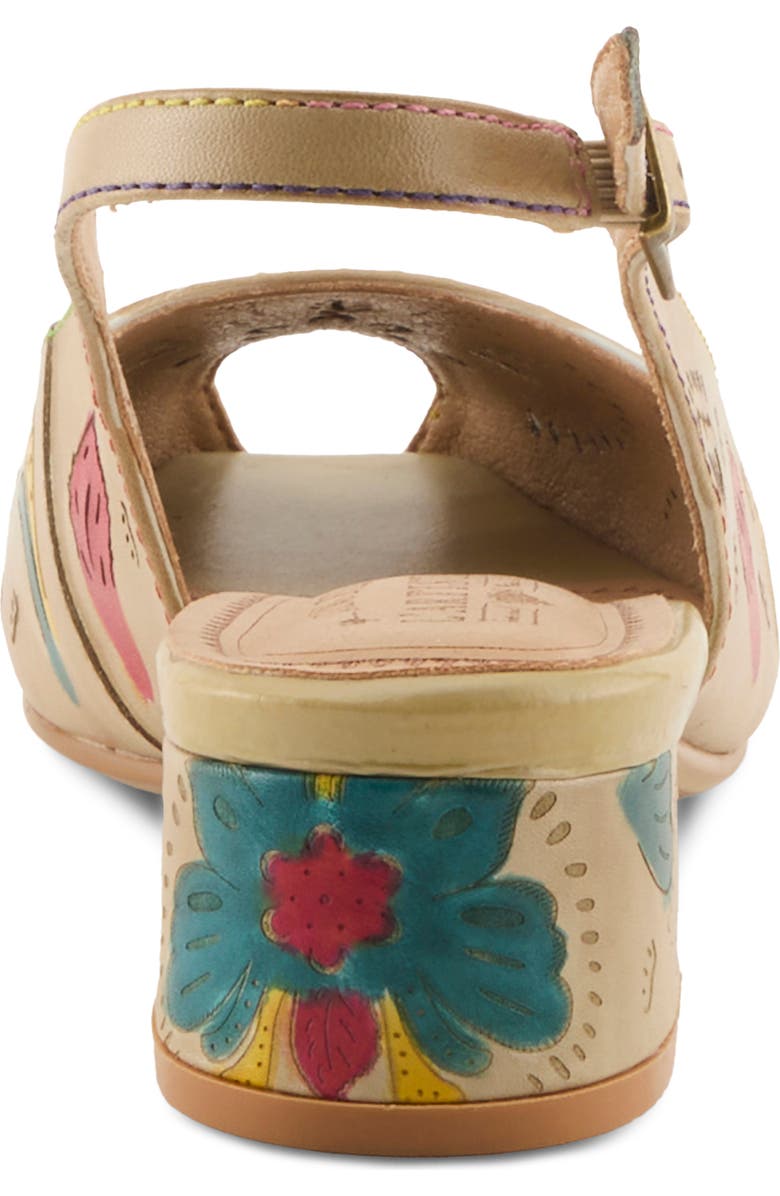 L'Artiste by Spring Step Streetpeep Slingback Peep Toe Sandal, Alternate, color, Beige Multi