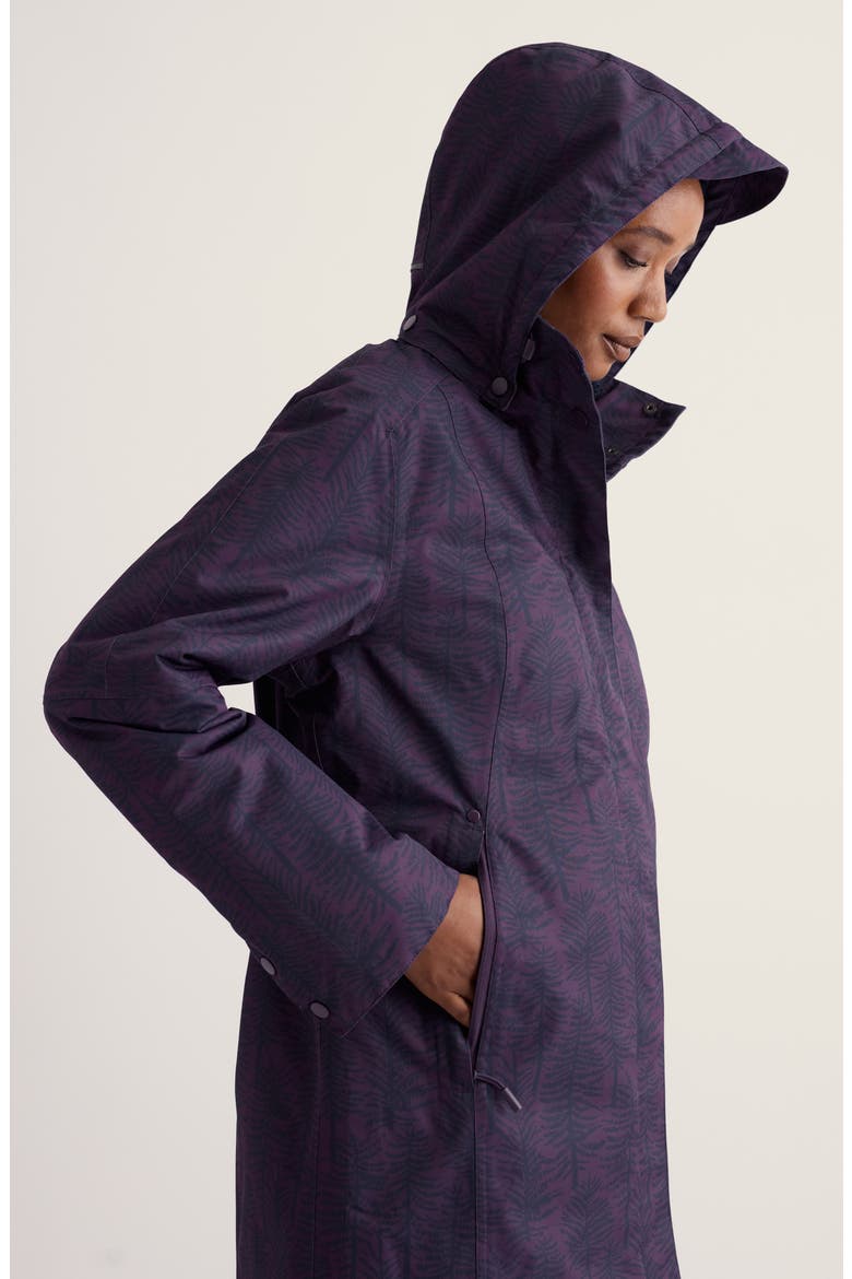 Janelle Waterproof Coat with Removable Hood, Alternate, color, BIRCH FOREST LOGANBERRY
