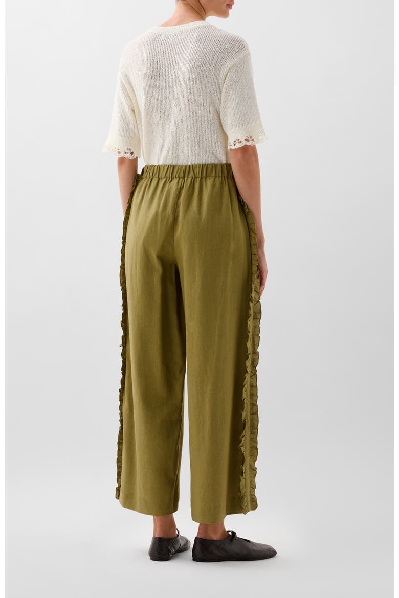Ruffle Prep Pant, Alternate, color, Khaki