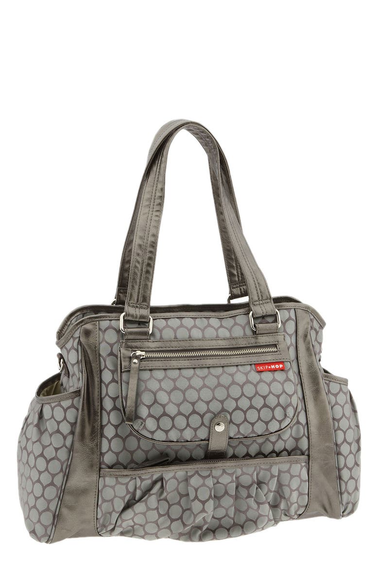 'Studio Tote' Diaper Bag, Main, color, PEWTER DOT