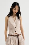 Brunello Cucinelli Striped seersucker vest
