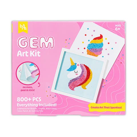 Bicycle Ice Cream & Unicorn Gem Art Kit 800+ Pc Set,6+
