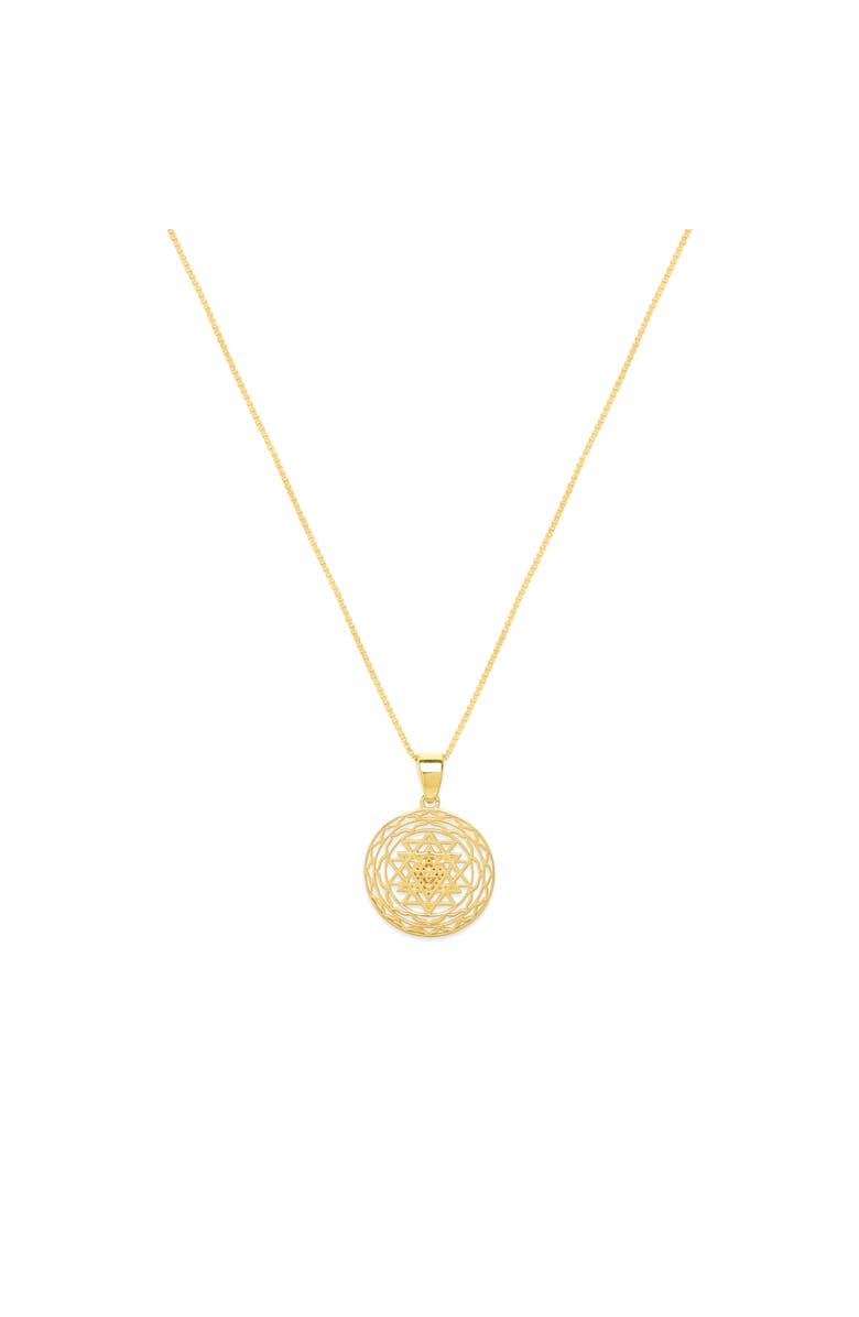 Seven Saints Sri Yantra Supreme Manifestor Necklace, Main, color, Gold