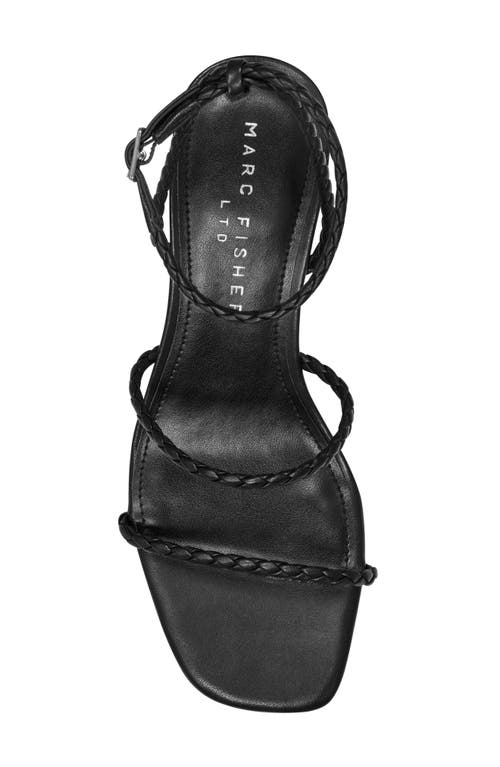 Marc Fisher Ltd Beylee Ankle Strap Kitten Heel Sandal In Black