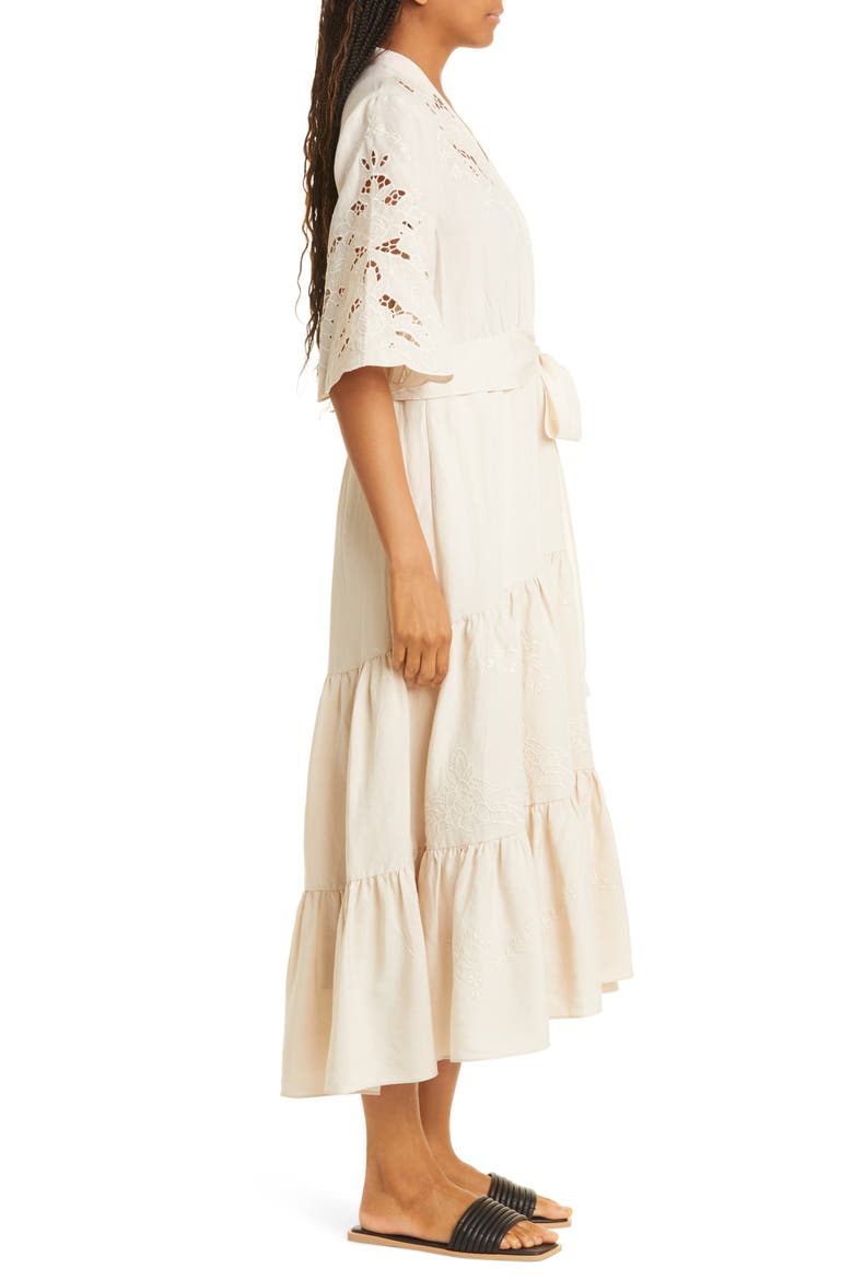 Gabbi Embroidered Dress, Alternate, color, DUNE