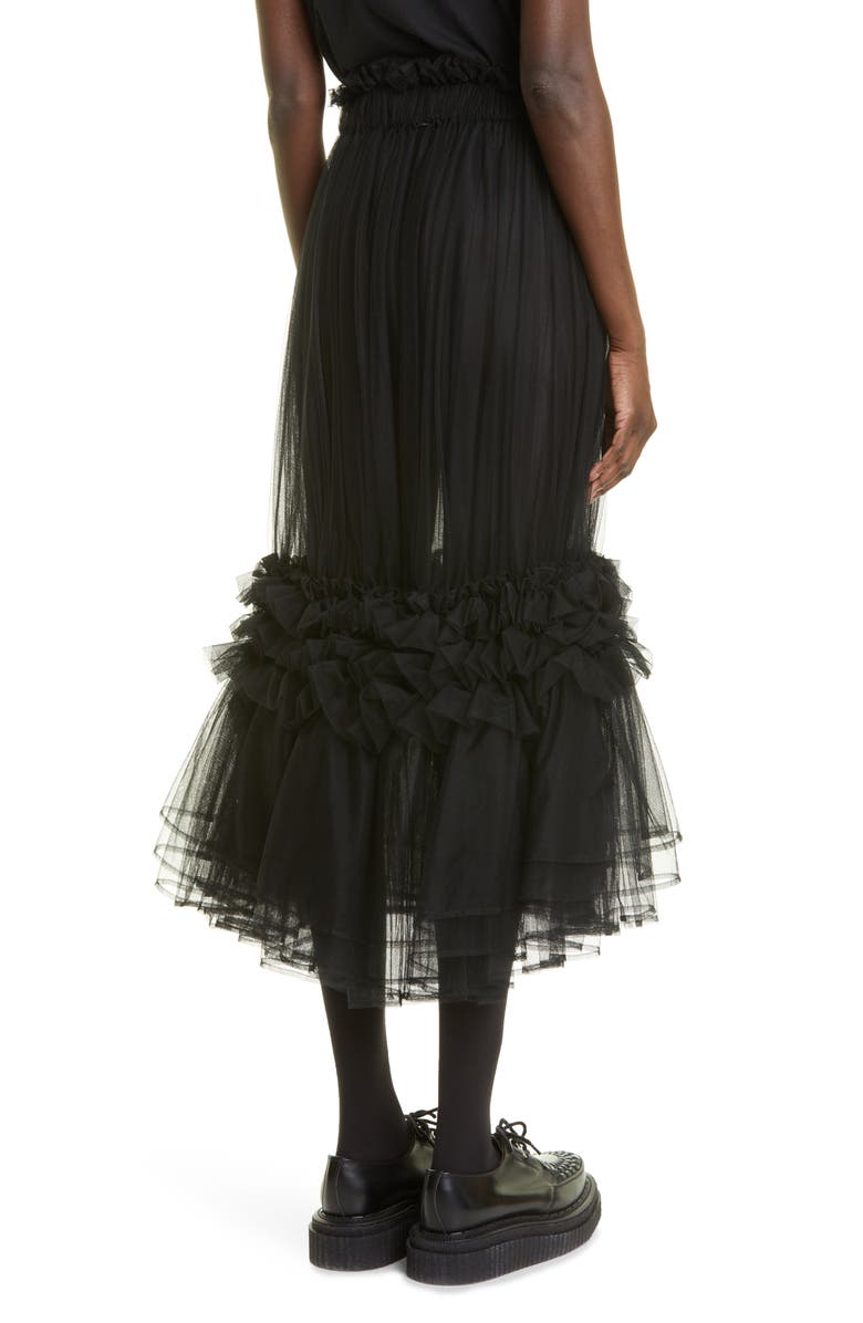 Noir Kei Ninomiya Tiered Tulle Midi Skirt, Alternate, color,