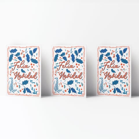 Winter/Holiday Greeting Card Pack Sets (3 ct) Feliz Navidad