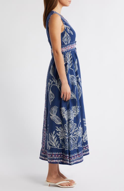 Lilly Pulitzer Daniella Midi Dress In Low Tide Navy