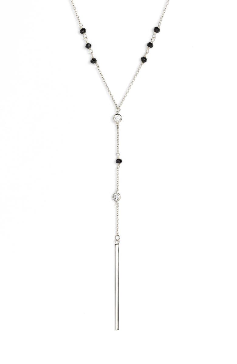 Argento Vivo Sterling Silver Argento Vivo Semiprecious Stone Beaded Y-Necklace, Alternate, color, 