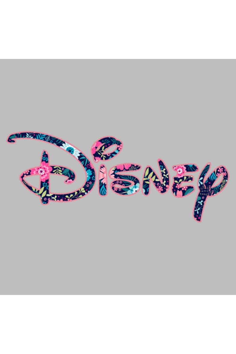 Women's Disney Floral Logo  Graphic T-Shirt, Alternate, color, Athletic Heather