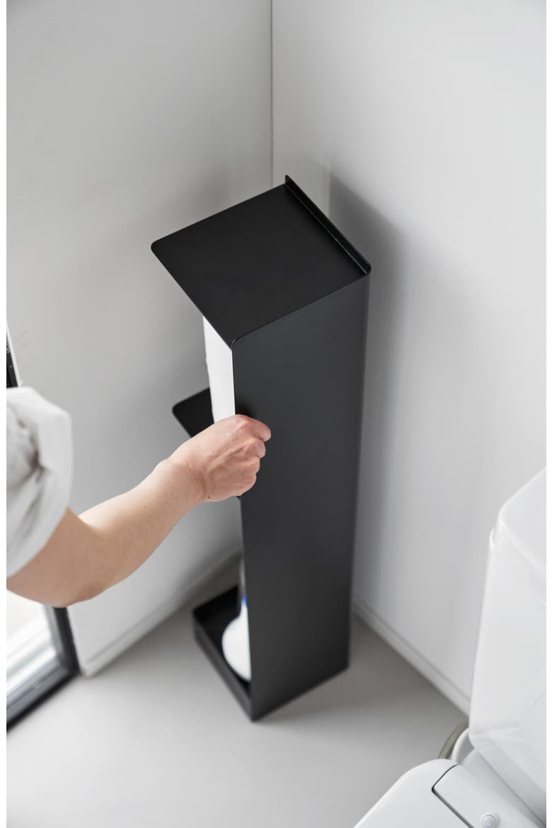 Rolling Bathroom Organizer, Alternate, color, BLACK