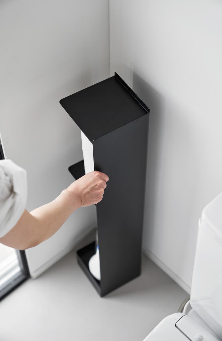 Yamazaki Rolling Bathroom Organizer, Alternate, color, Black