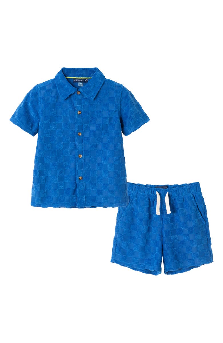 Andy & Evan Kids' Camp Shirt & Shorts Set, Main, color, 