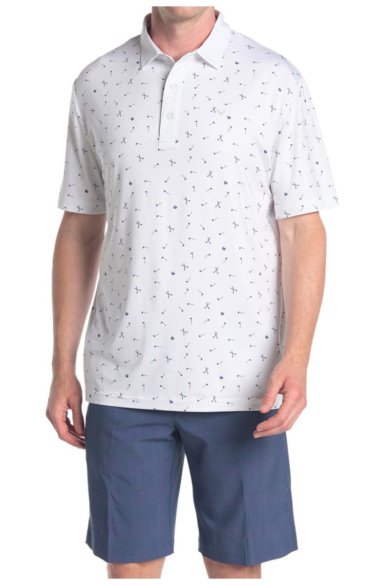 Callaway Golf<sup>®</sup> Golf Print Short Sleeve Polo, Main, color, 