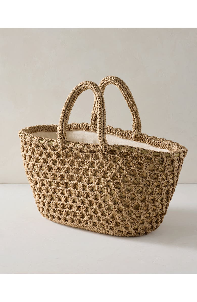 Haven Well Within Woven Rope and Straw Tote, Main, color, Natural