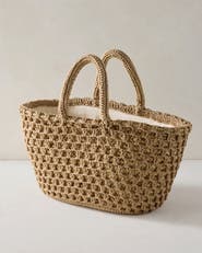 Haven Well Within Woven Rope and Straw Tote