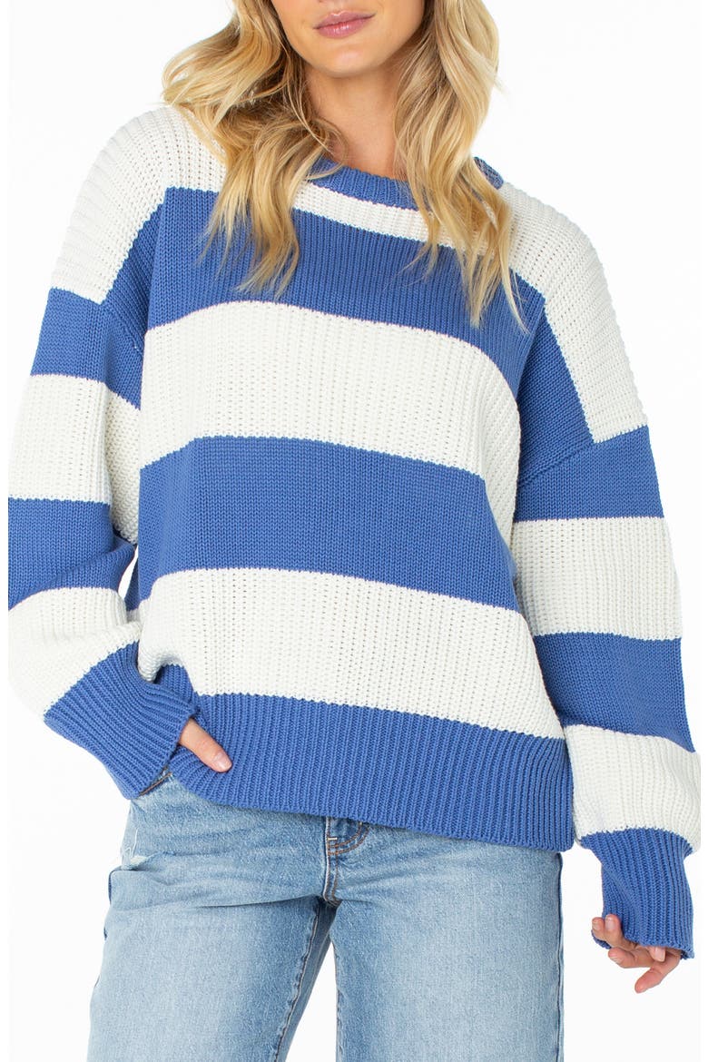 West Side Stripe Sweater, Main, color, DUTCH BLUE