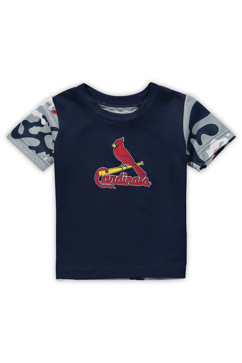 Newborn & Infant Navy/Red St. Louis Cardinals Pinch Hitter T-Shirt & Shorts Set, Alternate, color, Navy