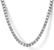 Gabriel & Co. Facets Sterling Silver Box Chain Necklace